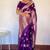 Purple soft silk blend banarasi jacuard work designer saree with blouse