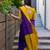 Purple soft silk blend banarasi jacuard work designer saree with blouse