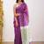 Wine soft linen slub jacuard work designer saree with blouse