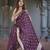 Wine soft linen slub jacuard work designer saree with blouse