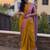 Yellow soft silk blend banarasi jacuard work designer saree with blouse