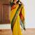 Mustard soft silk blend banarasi jacuard work designer saree with blouse