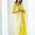 Yellow soft linen slub jacuard work designer saree with blouse