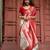 Off white soft silk blend banarasi jacuard work designer saree with blouse