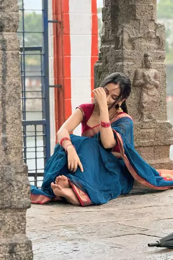 Blue silk blend banarasi jaquard designer saree with blouse