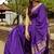 Purple soft silk blend banarasi jacuard work designer saree with blouse