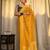 Yellow soft silk blend banarasi jacuard work designer saree with blouse