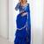 Blue Sequins Georgette Lehenga Choli With Dupatta