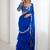 Blue Sequins Georgette Lehenga Choli With Dupatta