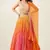 orange pink bandhani printed lehenga Choli set.