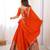 Orange Coding Dori With Sequin Embroidery Silk Lehenga Choli