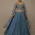 blue sequins georgette lehenga set choli with dupatta with dupatta