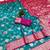 sea green soft silk blend saree with zari weaving meenakari design