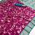 wine soft silk blend saree with zari weaving meenakari design