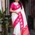 White soft silk blend banarasi jacuard work designer saree with blouse