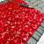 red soft silk blend saree with zari weaving meenakari design