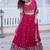 Attractive Rani Pink Sequins Georgette Lehenga Choli With Dupatta