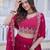 Attractive Rani Pink Sequins Georgette Lehenga Choli With Dupatta