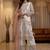 Glorious Off-White Sequins Embroidery Net Festive Special Pant Suit