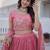 Majestic Pink Zari Embroidery Silk Lehenga Choli With Dupatta