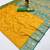 yellow soft banarasi silk saree with zari weaving meenakari design
