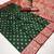 green soft banarasi silk saree with zari weaving meenakari design