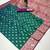 sea green soft banarasi silk saree with zari weaving meenakari design
