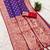 violet soft banarasi silk saree with zari weaving meenakari design