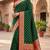 green soft banarasi silk saree with zari weaving meenakari design