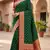 green soft banarasi silk saree with zari weaving meenakari design