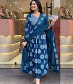 Morpich rayon embroidered designer kurta set with dupatta