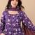 Purple rayon printed designer kurta set with dupatta