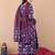 Purple rayon printed designer kurta set with dupatta