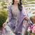  purple organza kurta palazzo set v neck