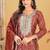  rust chinon kurta palazzo set round neck