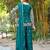  green chinon kurta palazzo set v neck