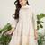  off white chinon kurta palazzo set round neck