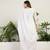  off white chinon kurta palazzo set round neck
