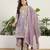  purple organza kurta palazzo set v neck