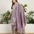  purple organza kurta palazzo set v neck