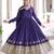 Admirable Purple Sequins Silk Festive Wear Anarkali Gown With Dupatta