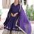 Admirable Purple Sequins Silk Festive Wear Anarkali Gown With Dupatta