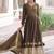 Wonderful Mehendi Green Sequins Silk Wedding Wear Anarkali Gown With Dupatta