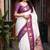 White soft silk blend banarasi jacuard work designer saree with blouse