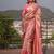 Baby pink soft silk blend banarasi jacuard work designer saree with blouse