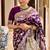 Purple soft silk blend banarasi jacuard work designer saree with blouse