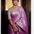 Pink soft silk blend banarasi jacuard work designer saree with blouse