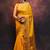 Yellow soft silk blend banarasi jacuard work designer saree with blouse