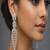 Cz bridal earrings: long crystal wedding jewelry, bollywood style