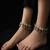 Oxidized silver ghungroo anklets indian payal ankle kada bracelet, chitai work rajasthani jewelry,